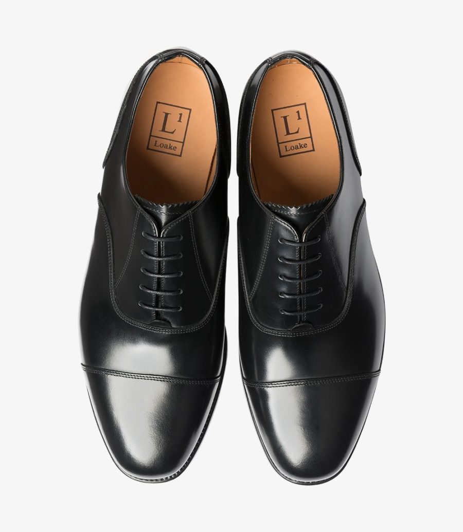 Loake 200 Kappe-cap Oxford Schuhe Herren Schwarz | AT1795527