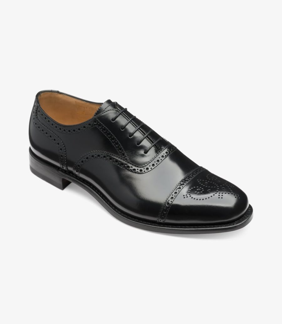 Loake 201 Semi Brogues Herren Schwarz | AT5146847