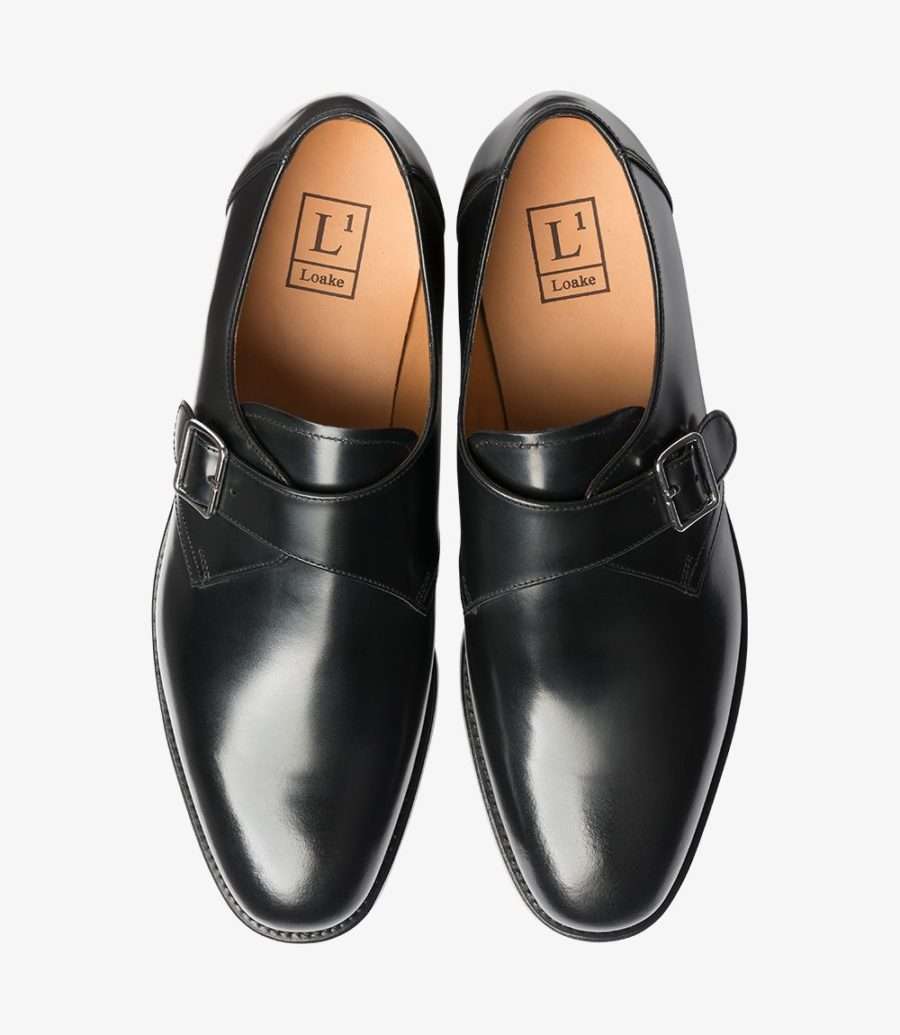 Loake 204 Mönchs Schuhe Herren Schwarz | AT2074369