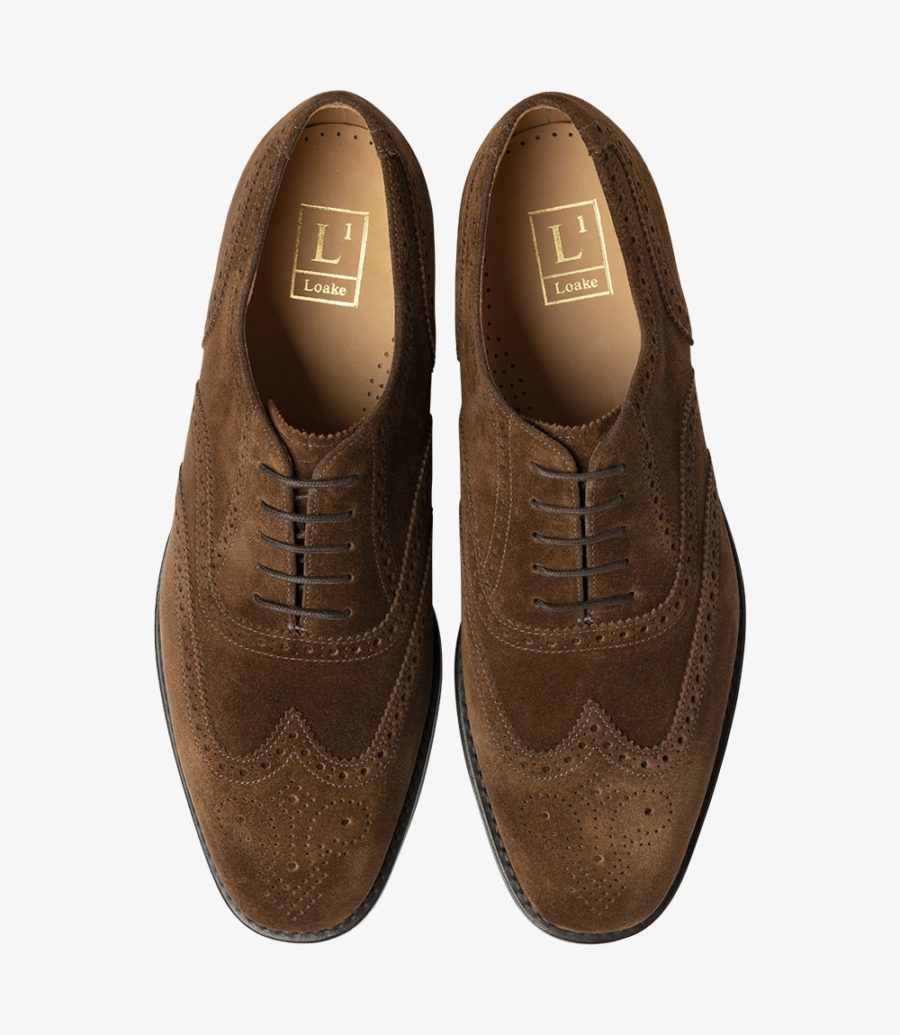 Loake 302 Brown Wildleder Brogue Brogues Herren Braun | AT4675040