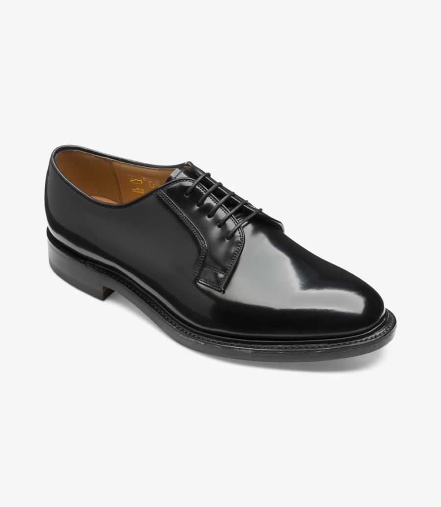 Loake 771 Plain Tie Derby Schuhe Herren Schwarz | AT0176210