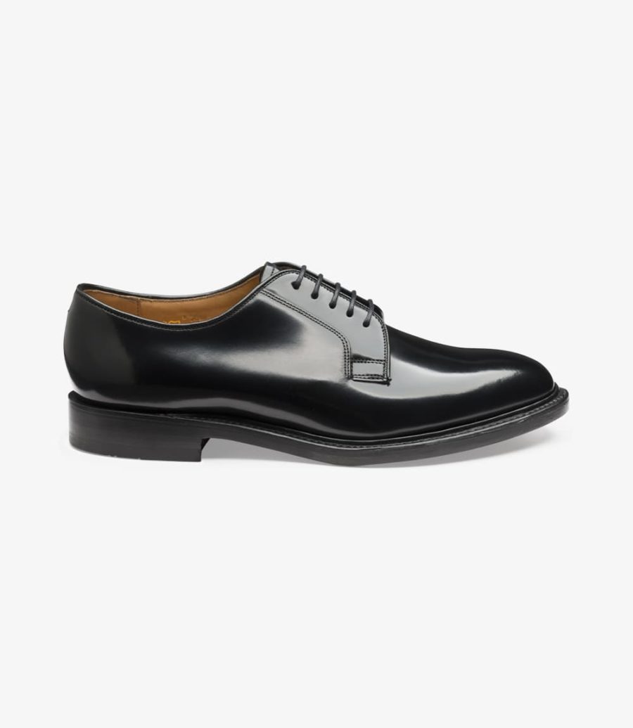 Loake 771 Plain Tie Derby Schuhe Herren Schwarz | AT0176210