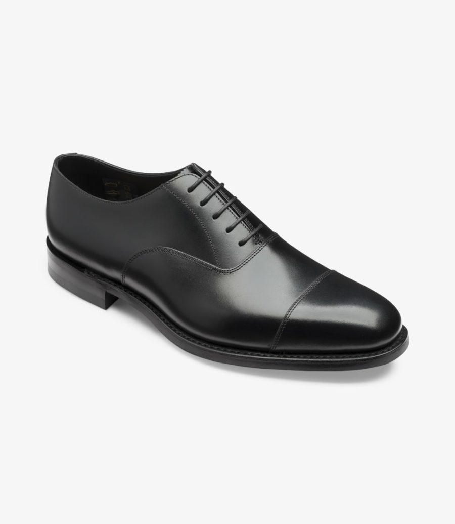 Loake Aldwych Kappe-cap Oxford Schuhe Herren Schwarz | AT0800812