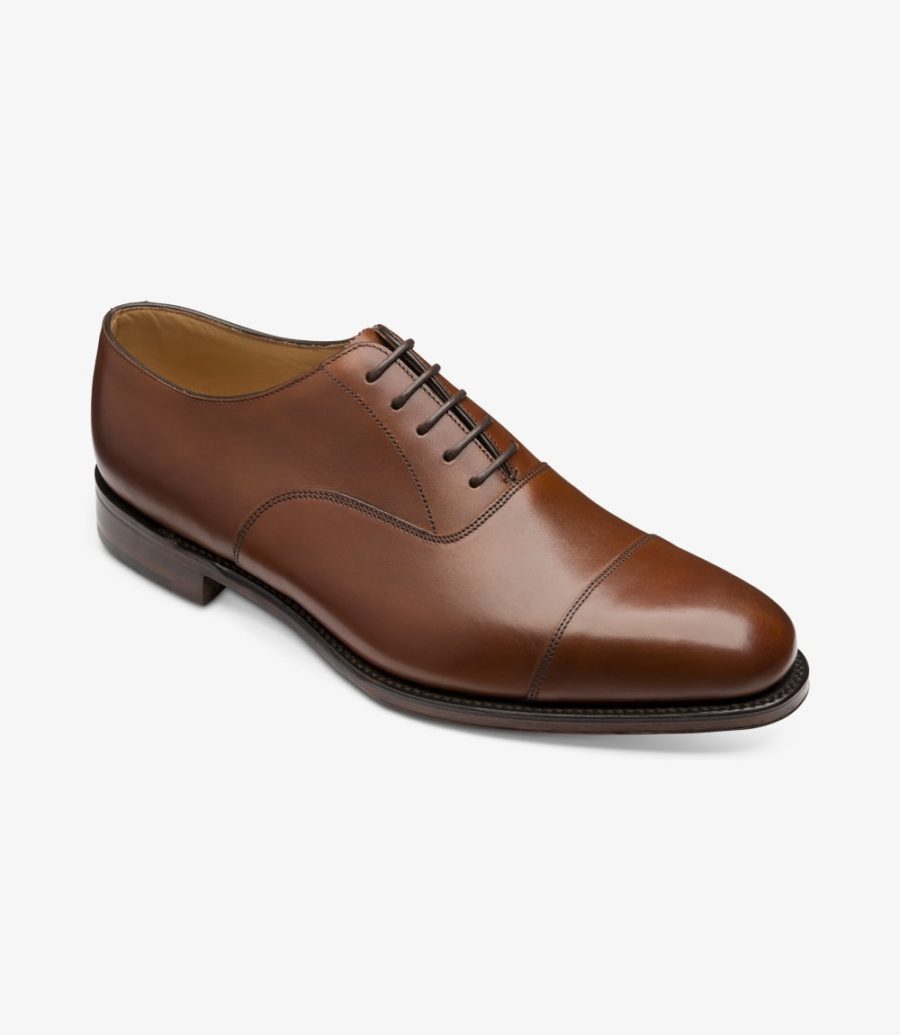 Loake Aldwych Kappe-cap Oxford Schuhe Herren Mahogany | AT1193570