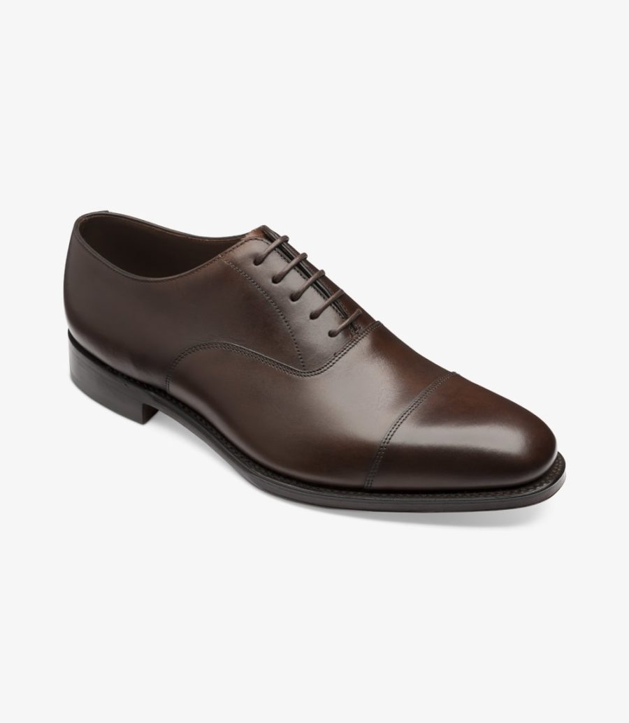 Loake Aldwych Kappe-cap Oxford Schuhe Herren Dunkelbraun | AT2119358