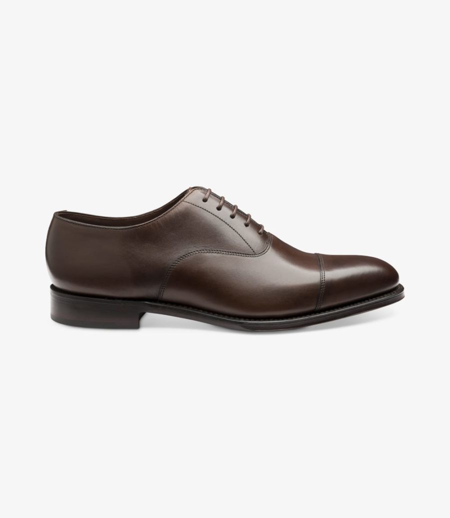 Loake Aldwych Kappe-cap Oxford Schuhe Herren Dunkelbraun | AT2119358