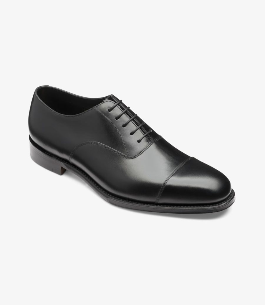 Loake Aldwych Kappe-cap Oxford Schuhe Herren Schwarz | AT6998496