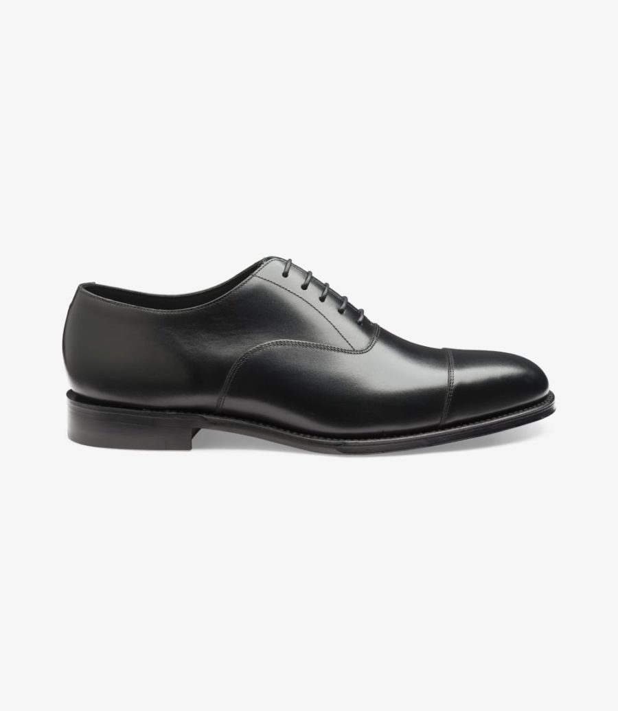 Loake Aldwych Kappe-cap Oxford Schuhe Herren Schwarz | AT6998496