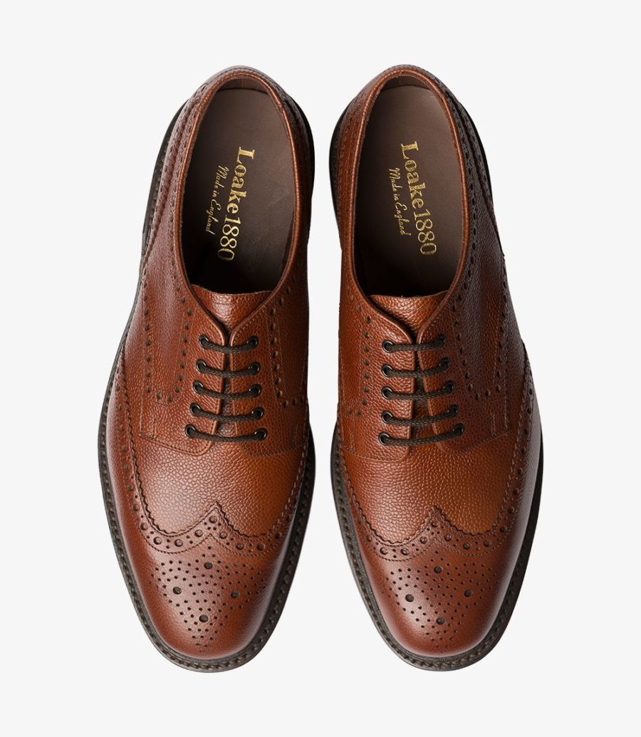 Loake Badminton Brogues Herren Dunkelbraun | AT6960418