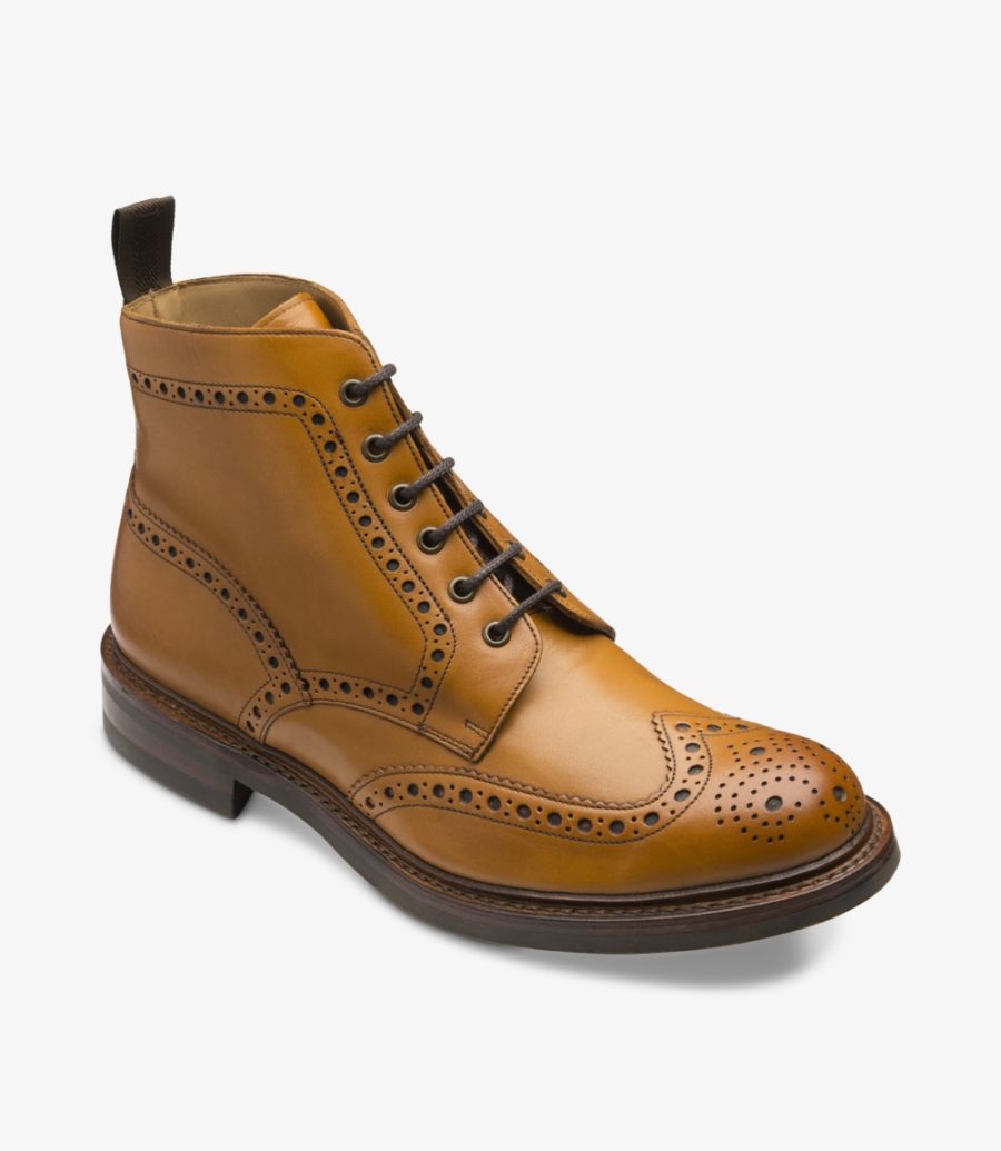 Loake Bedale Brogue Stiefel Herren Tan | AT2720612