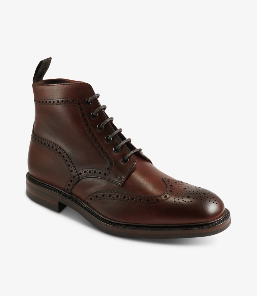 Loake Burford Brogue Stiefel Herren Bordeaux | AT8592152