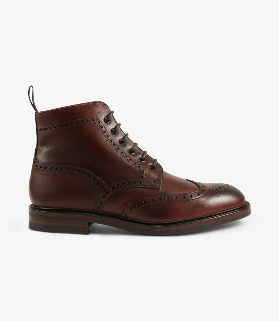 Loake Burford Brogue Stiefel Herren Bordeaux | AT8592152