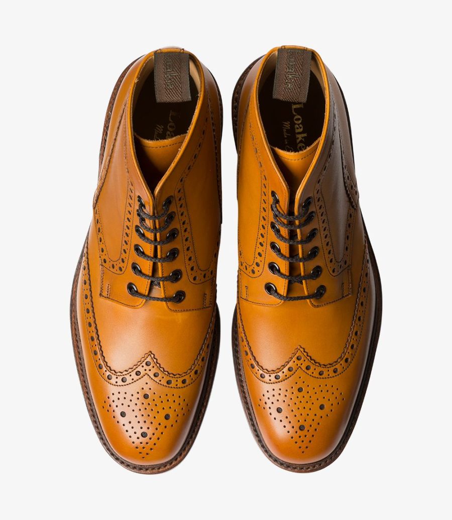 Loake Burford Brogue Stiefel Herren Tan | AT6509069