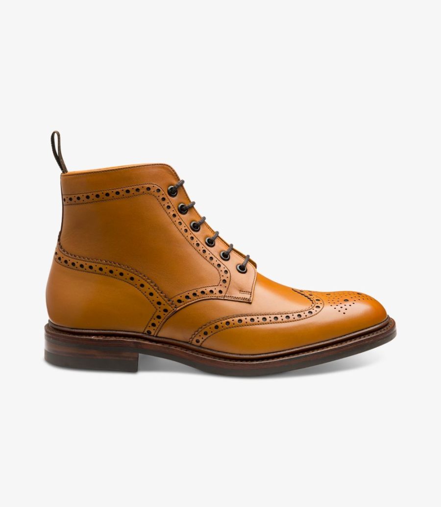 Loake Burford Brogue Stiefel Herren Tan | AT6509069