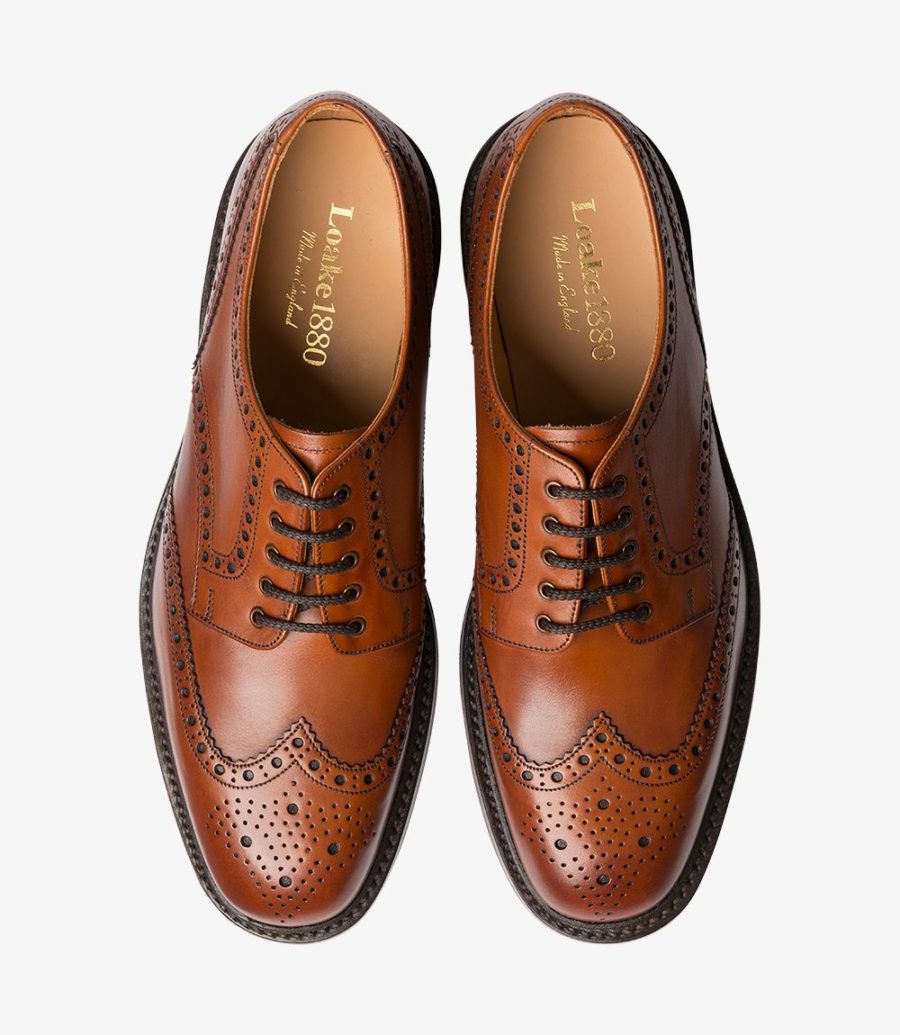 Loake Chester Brogues Herren Mahogany | AT6772427