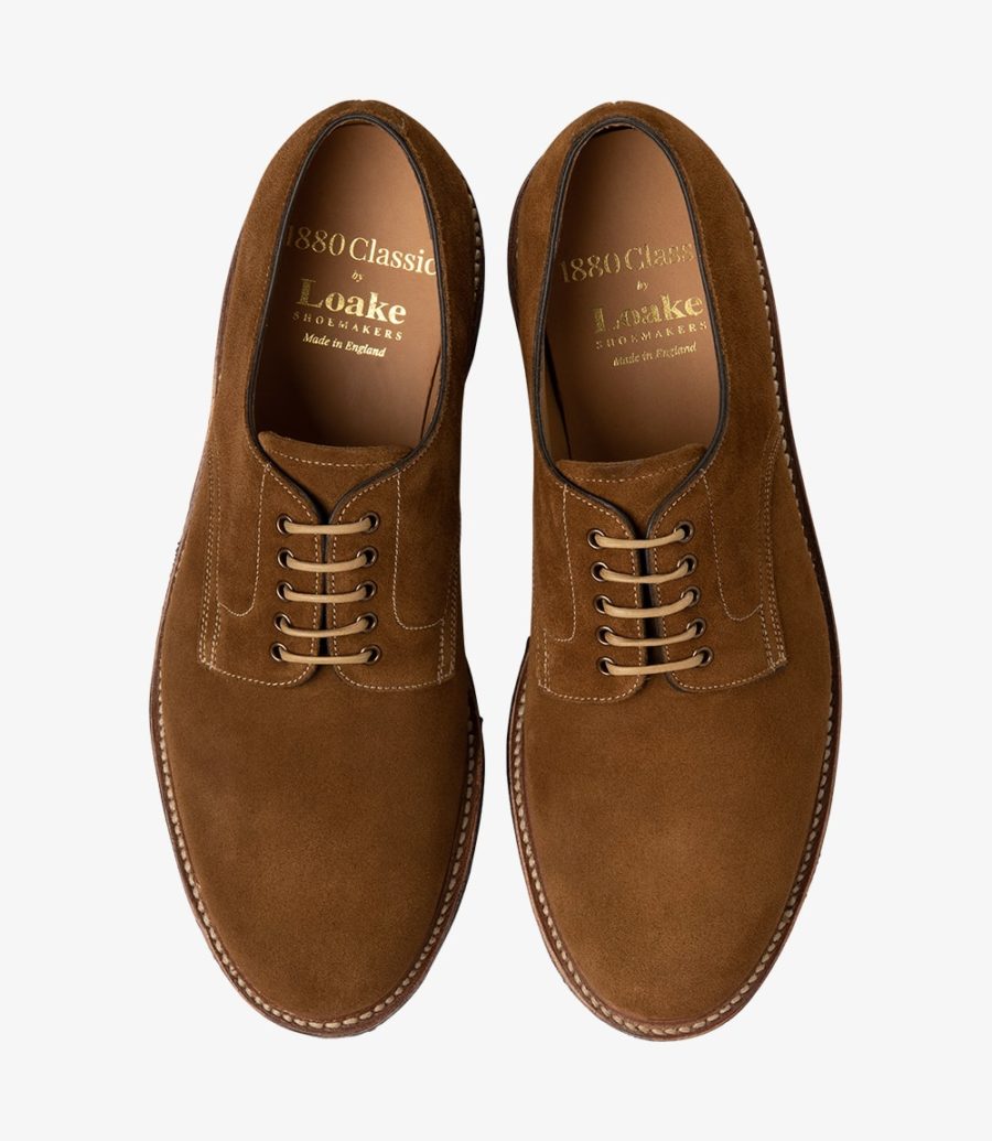 Loake Chichester Tan Wildleder Plain-tie Derby Schuhe Herren Tan Suede | AT8357576