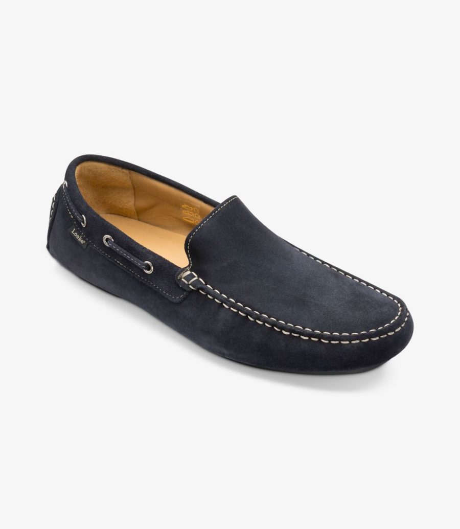 Loake Donington Fahrschuhe Herren Navy | AT9811667