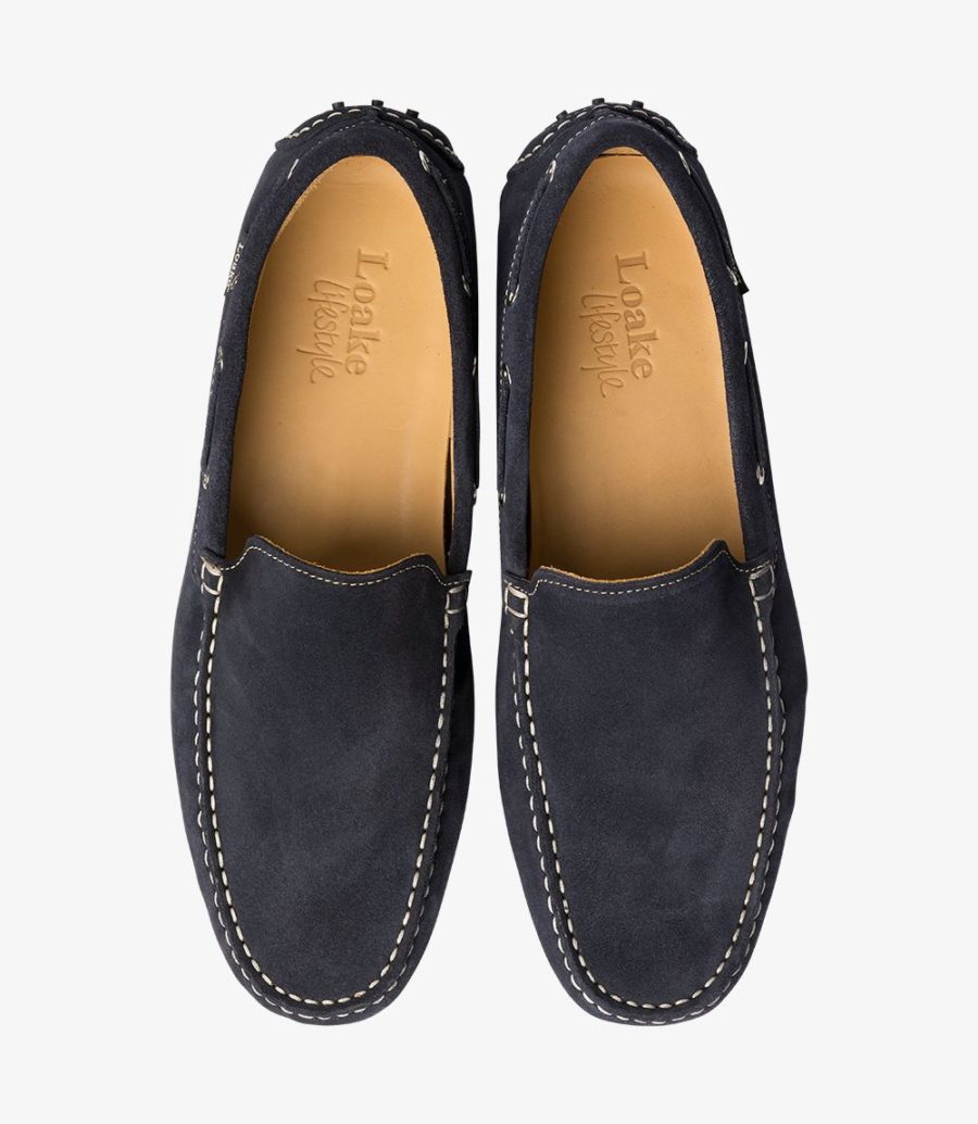 Loake Donington Fahrschuhe Herren Navy | AT9811667