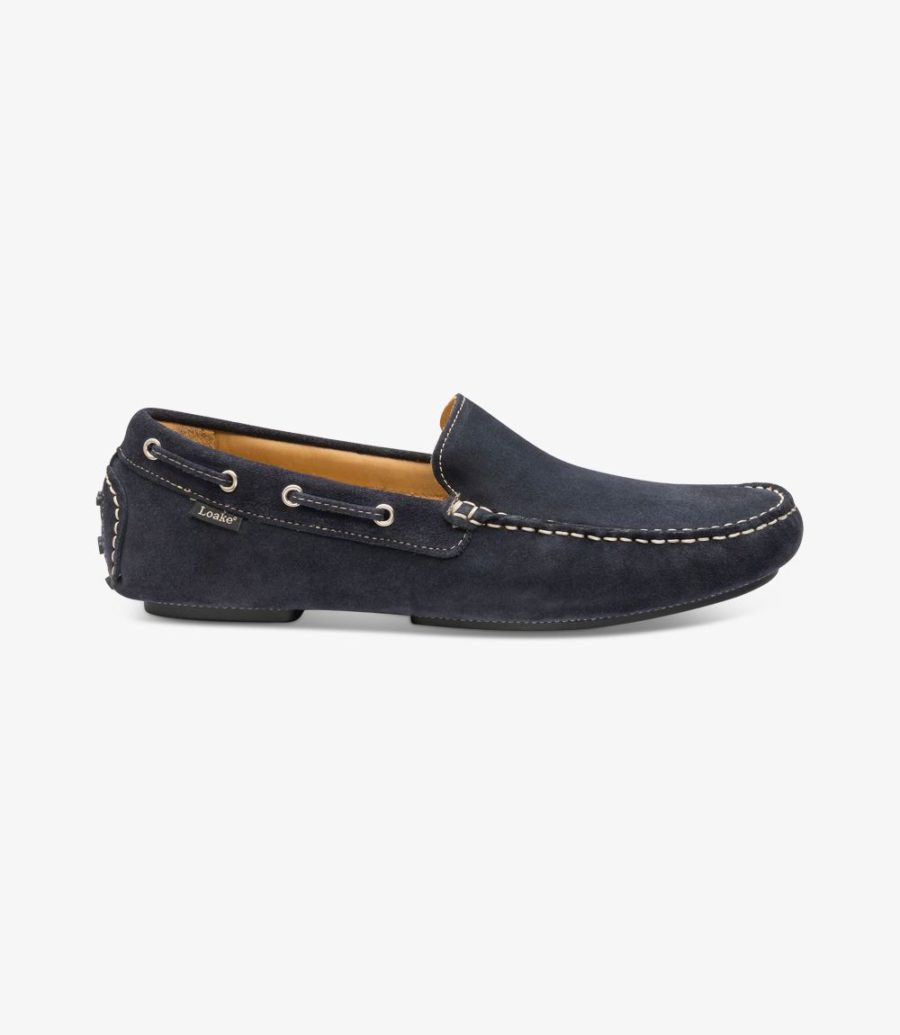 Loake Donington Fahrschuhe Herren Navy | AT9811667