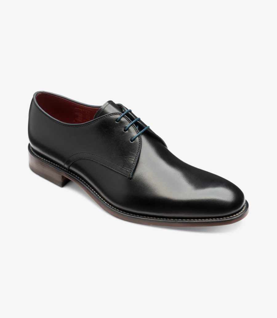 Loake Drake Plain Tie Derby Schuhe Herren Schwarz | AT4583279