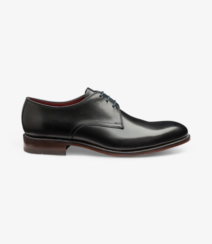 Loake Drake Plain Tie Derby Schuhe Herren Schwarz | AT4583279