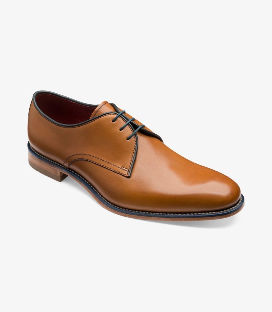 Loake Drake Plain Tie Derby Schuhe Herren Tan | AT8428294