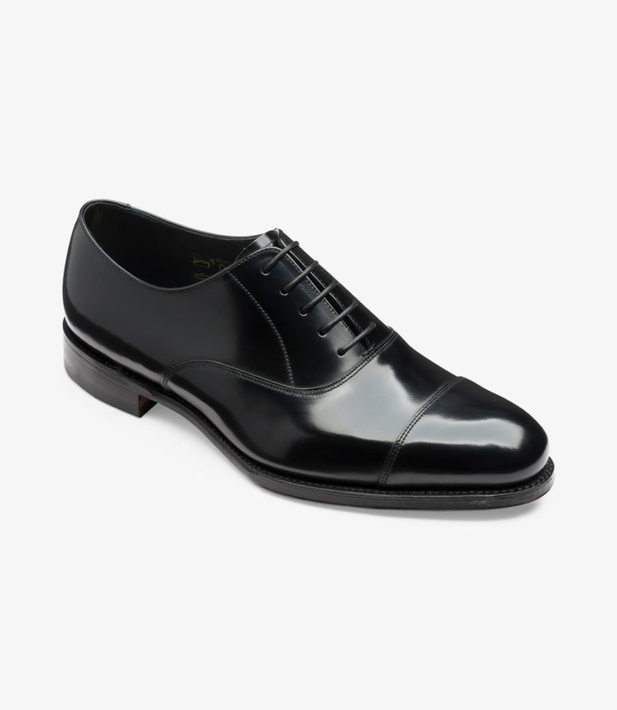 Loake Elgin Kappe-cap Oxford Schuhe Herren Schwarz | AT2029598