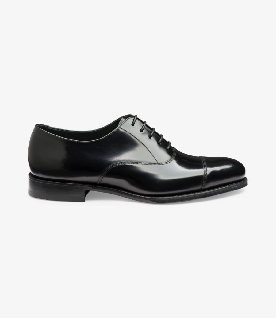 Loake Elgin Kappe-cap Oxford Schuhe Herren Schwarz | AT2029598