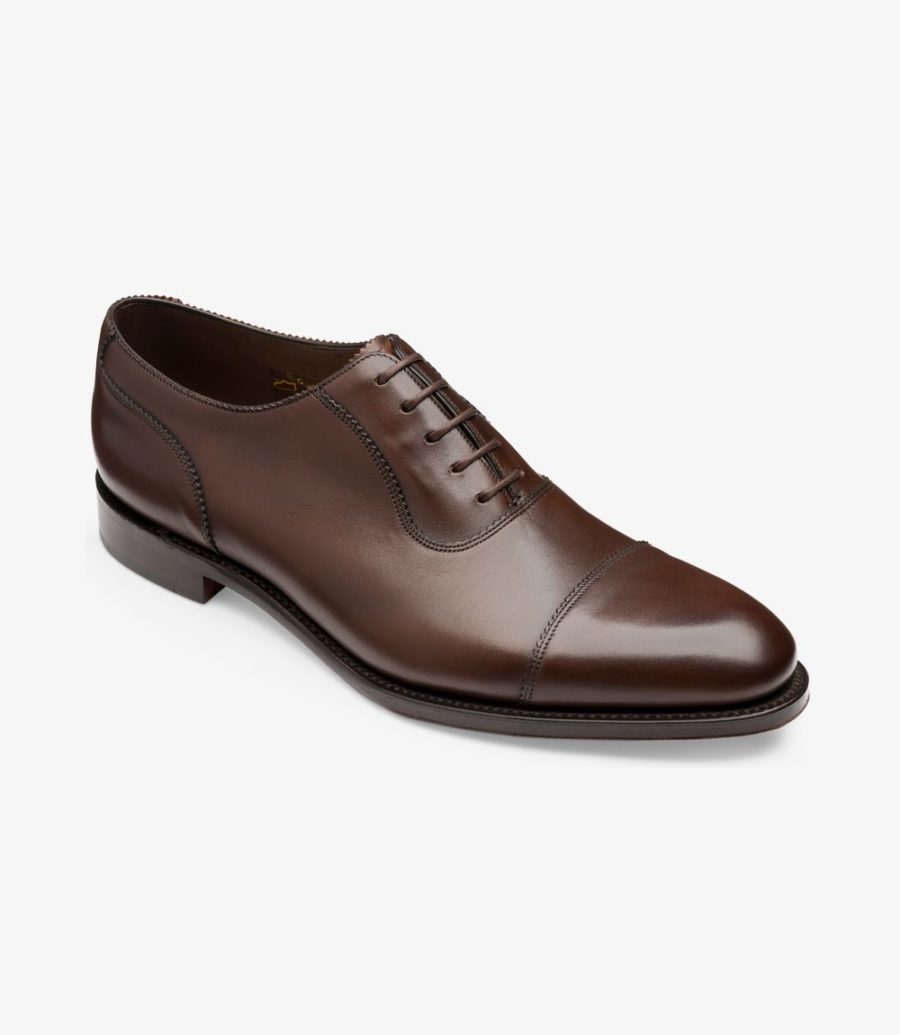 Loake Evans Kappe-cap Oxford Schuhe Herren Dunkelbraun | AT4376300