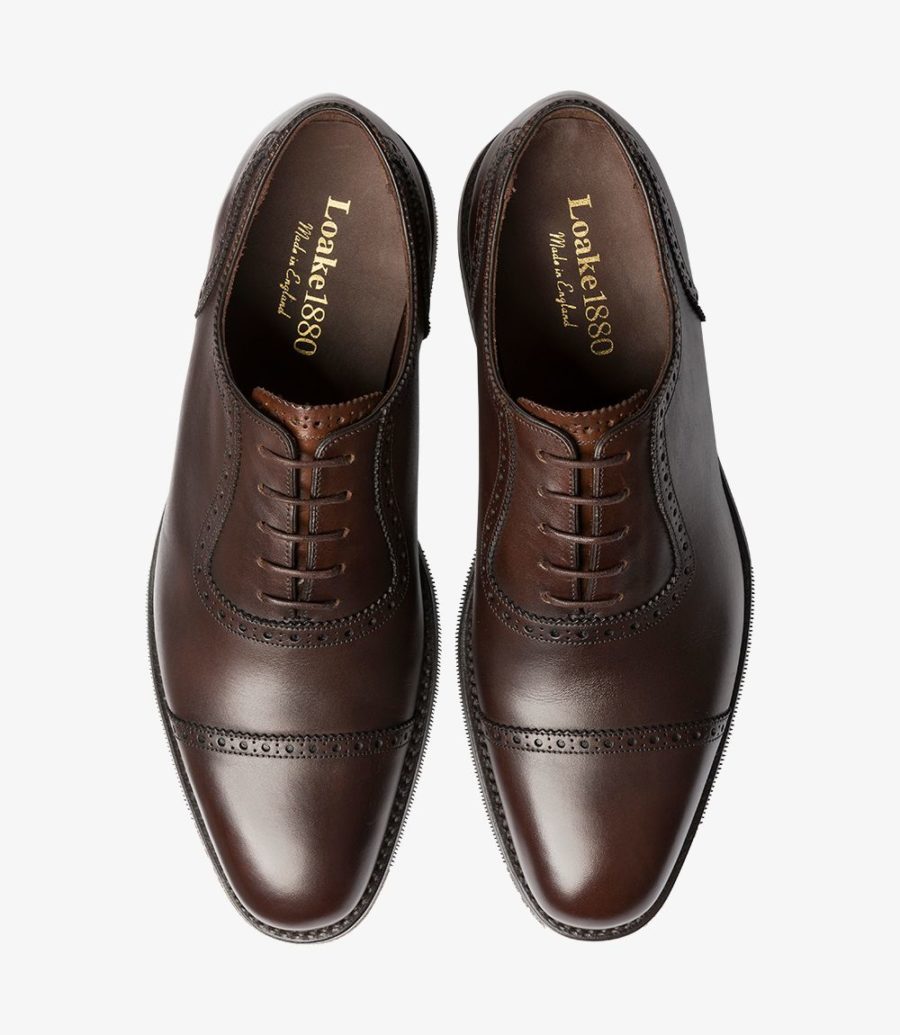 Loake Fleet Semi Brogue Semi Brogues Herren Dunkelbraun | AT1931964