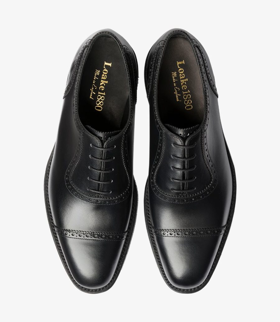 Loake Fleet Semi Brogue Semi Brogues Herren Schwarz | AT3044145