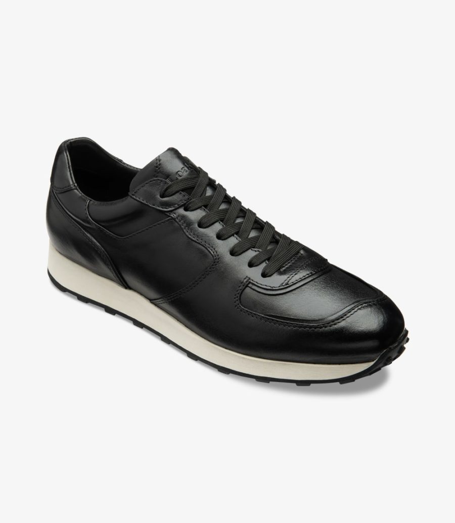 Loake Foster Black Trainer Sneakers Herren Schwarz | AT5612647