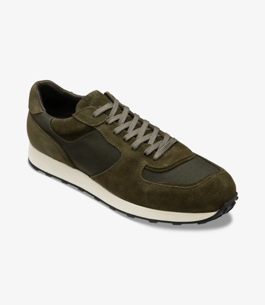 Loake Foster Green Wildleder Trainer Sneakers Herren Grün | AT8414309