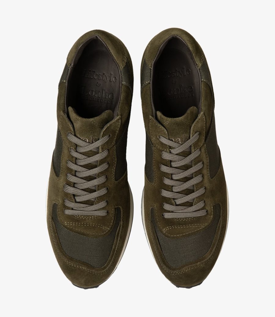 Loake Foster Green Wildleder Trainer Sneakers Herren Grün | AT8414309