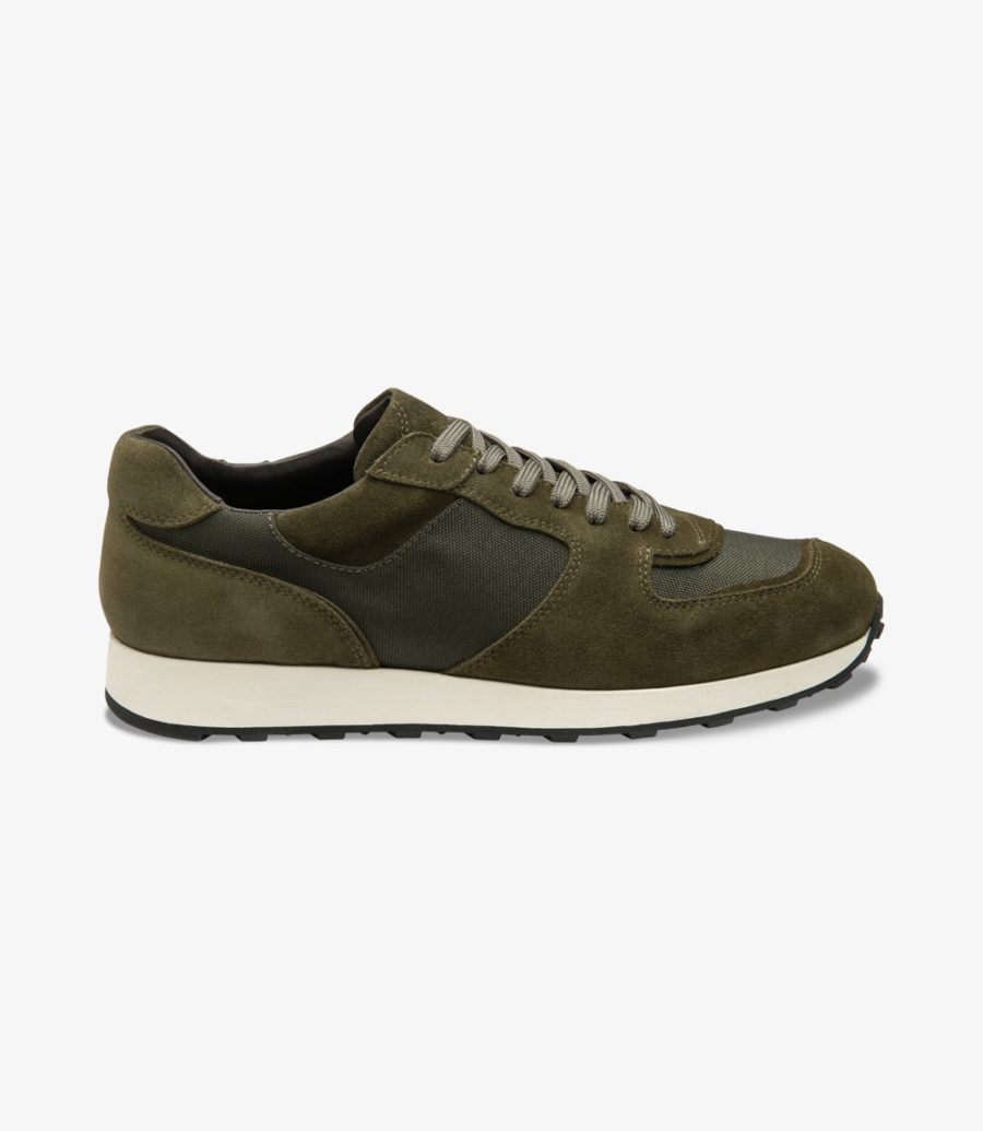 Loake Foster Green Wildleder Trainer Sneakers Herren Grün | AT8414309