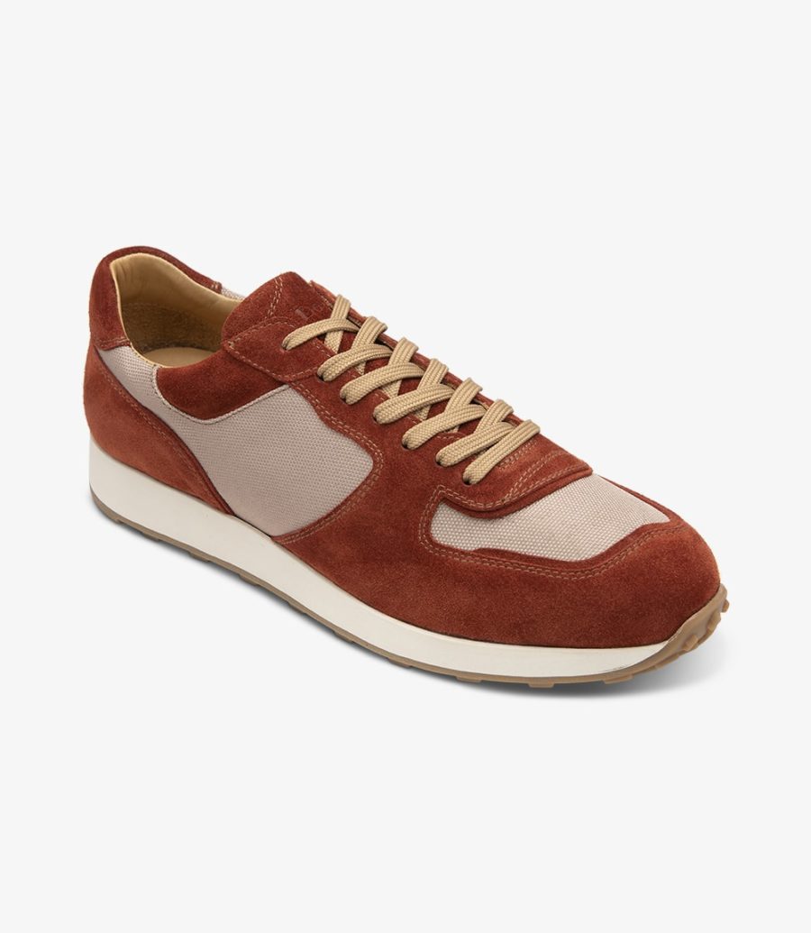 Loake Foster Wildleder Trainer Sneakers Herren Orange | AT3862507