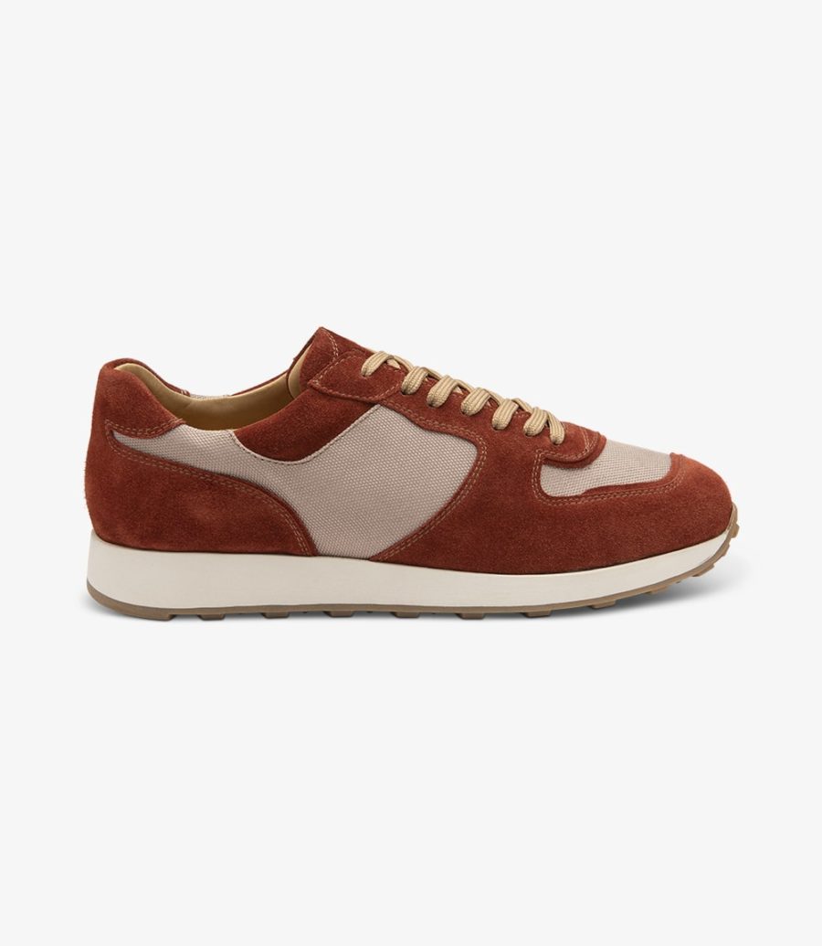 Loake Foster Wildleder Trainer Sneakers Herren Orange | AT3862507