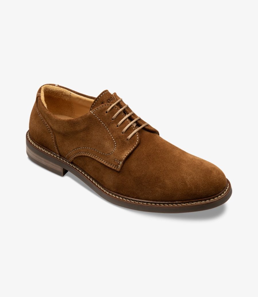 Loake Franklin Tan Wildleder Plain-tie Derby Schuhe Herren Tan Suede | AT9621347