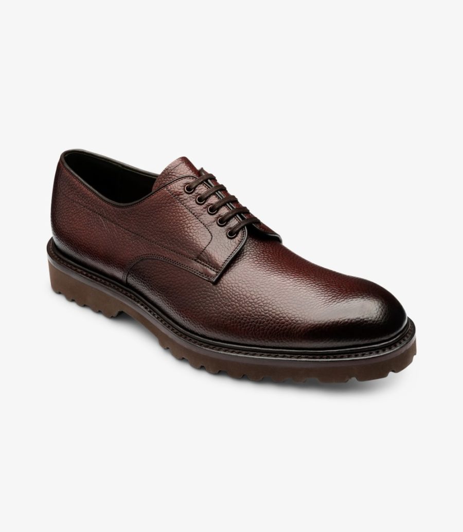 Loake Freud Burgundy Plain-tie Derby Schuhe Herren Bordeaux | AT1534210