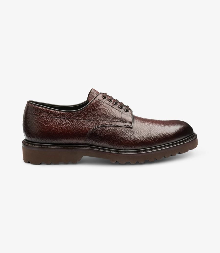 Loake Freud Burgundy Plain-tie Derby Schuhe Herren Bordeaux | AT1534210