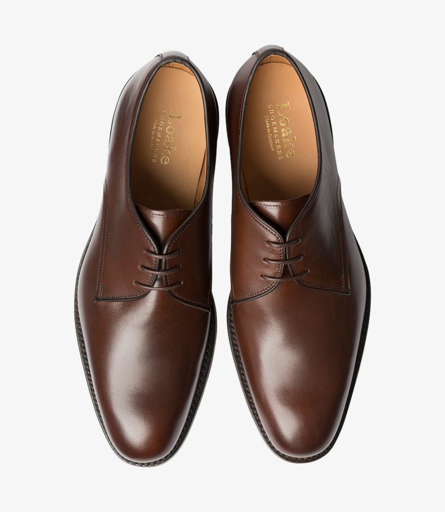 Loake Gable Plain Tie Derby Schuhe Herren Braun | AT3439654