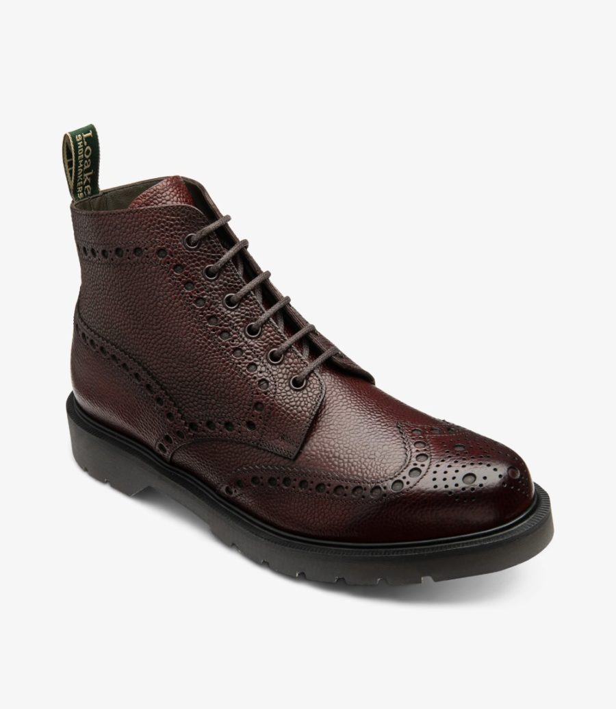 Loake Gage Boot Brogue Stiefel Herren Rosewood Grain | AT4645706