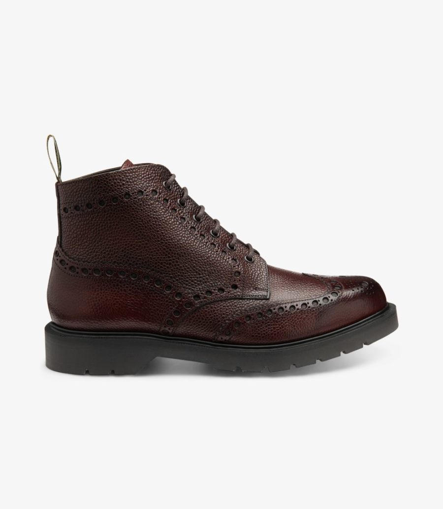 Loake Gage Boot Brogue Stiefel Herren Rosewood Grain | AT4645706