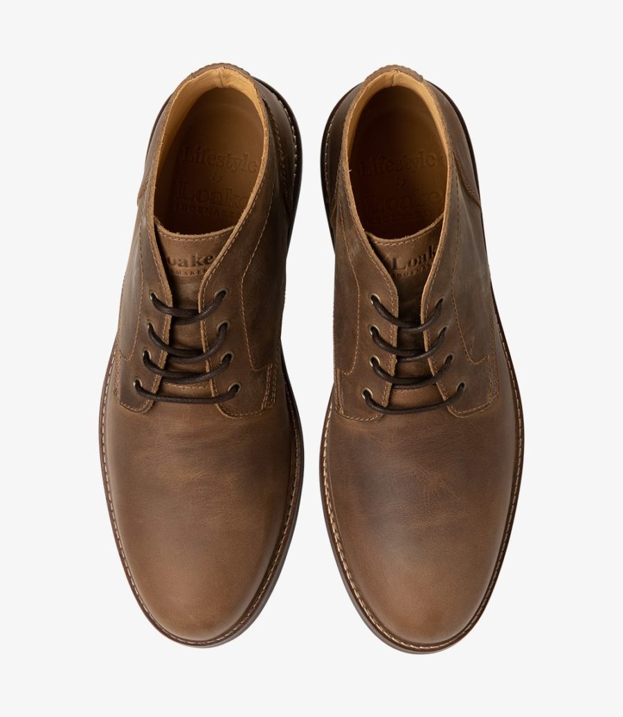 Loake Gilbert Brown Nubuck Boot Chukka Stiefel Herren Braun | AT7601244