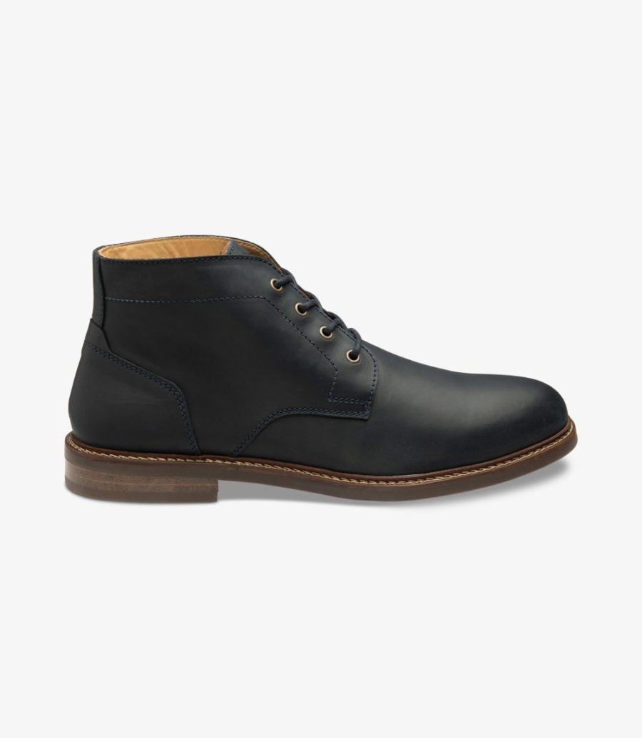 Loake Gilbert Navy Nubuck Boot Chukka Stiefel Herren Navy | AT8972547