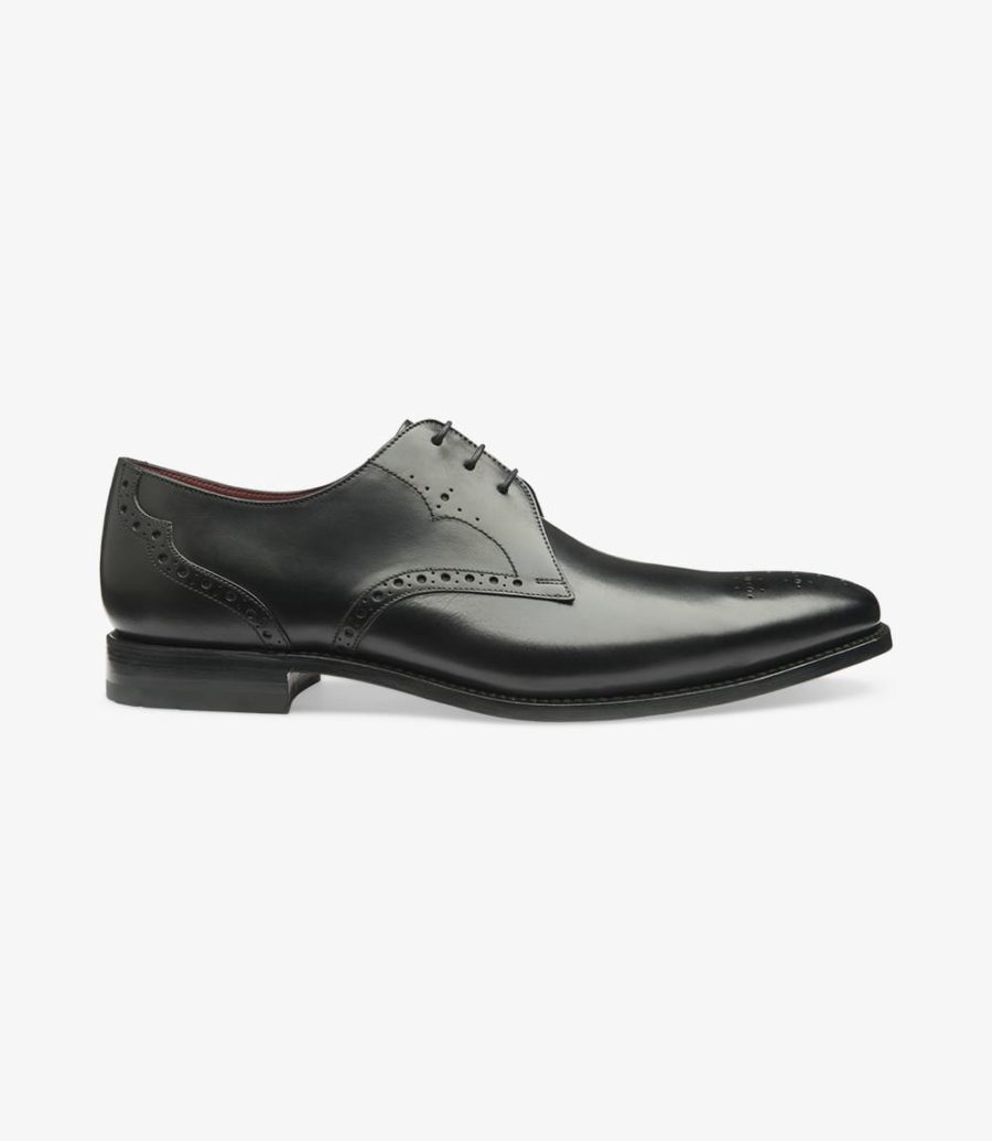 Loake Hannibal Plain Tie Derby Schuhe Herren Schwarz | AT5452151