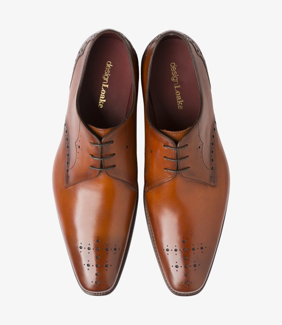 Loake Hannibal Plain Tie Derby Schuhe Herren Braun | AT5684699