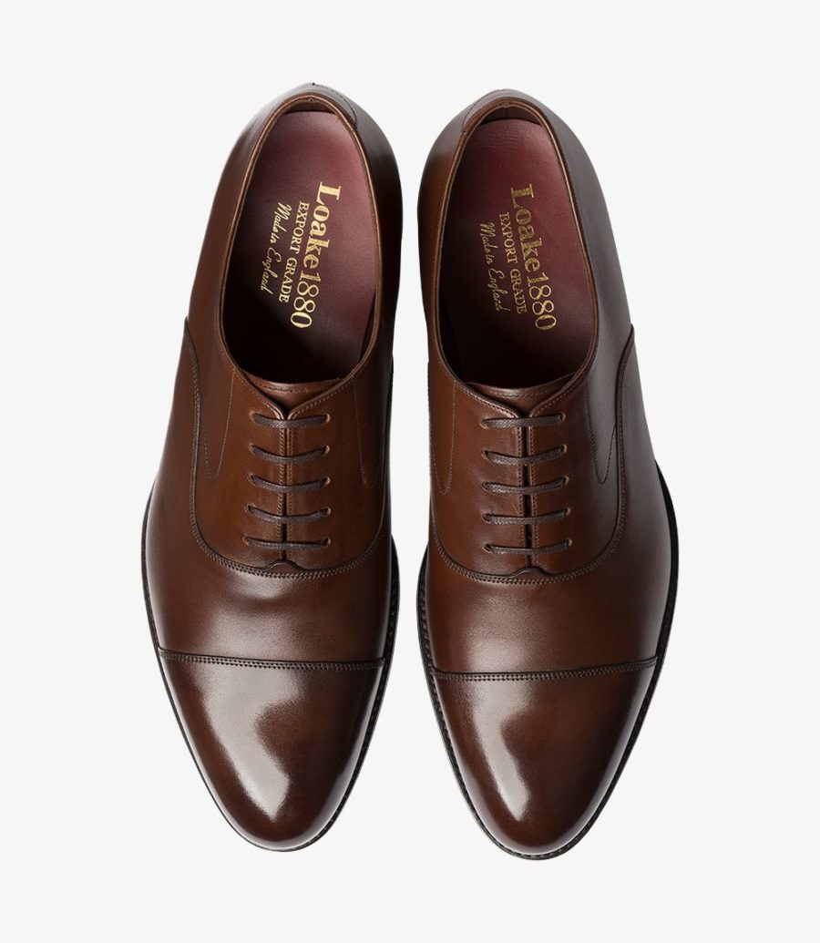 Loake Hanover Kappe-cap Oxford Schuhe Herren Kaffee | AT1801093