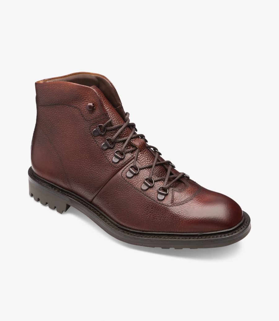 Loake Hiker Wanderstiefel Herren Oxblood Grain | AT6057922