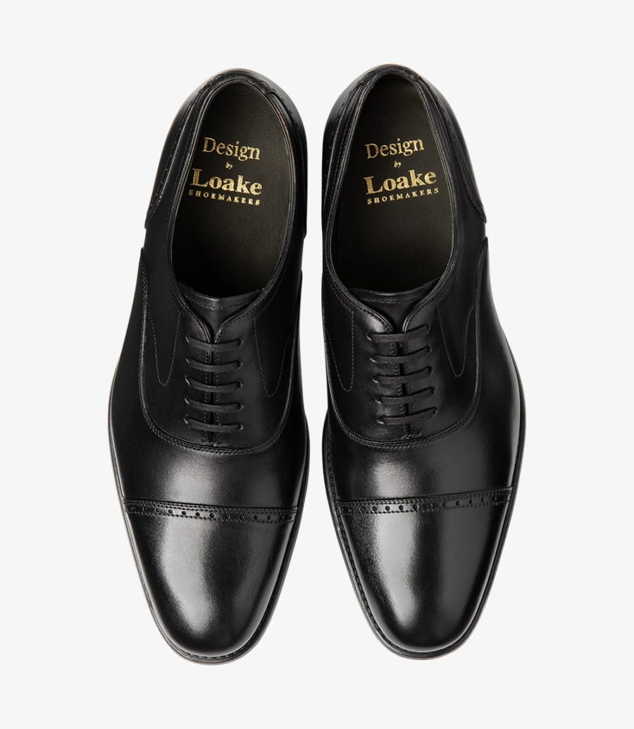 Loake Hughes Semi Brogue Semi Brogues Herren Schwarz | AT6356435